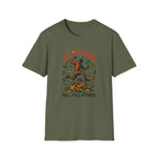 Leaf Pile Jump Fitness T-Shirt