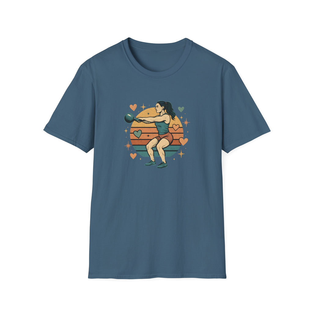Kettlebell Workout Portrait T-Shirt
