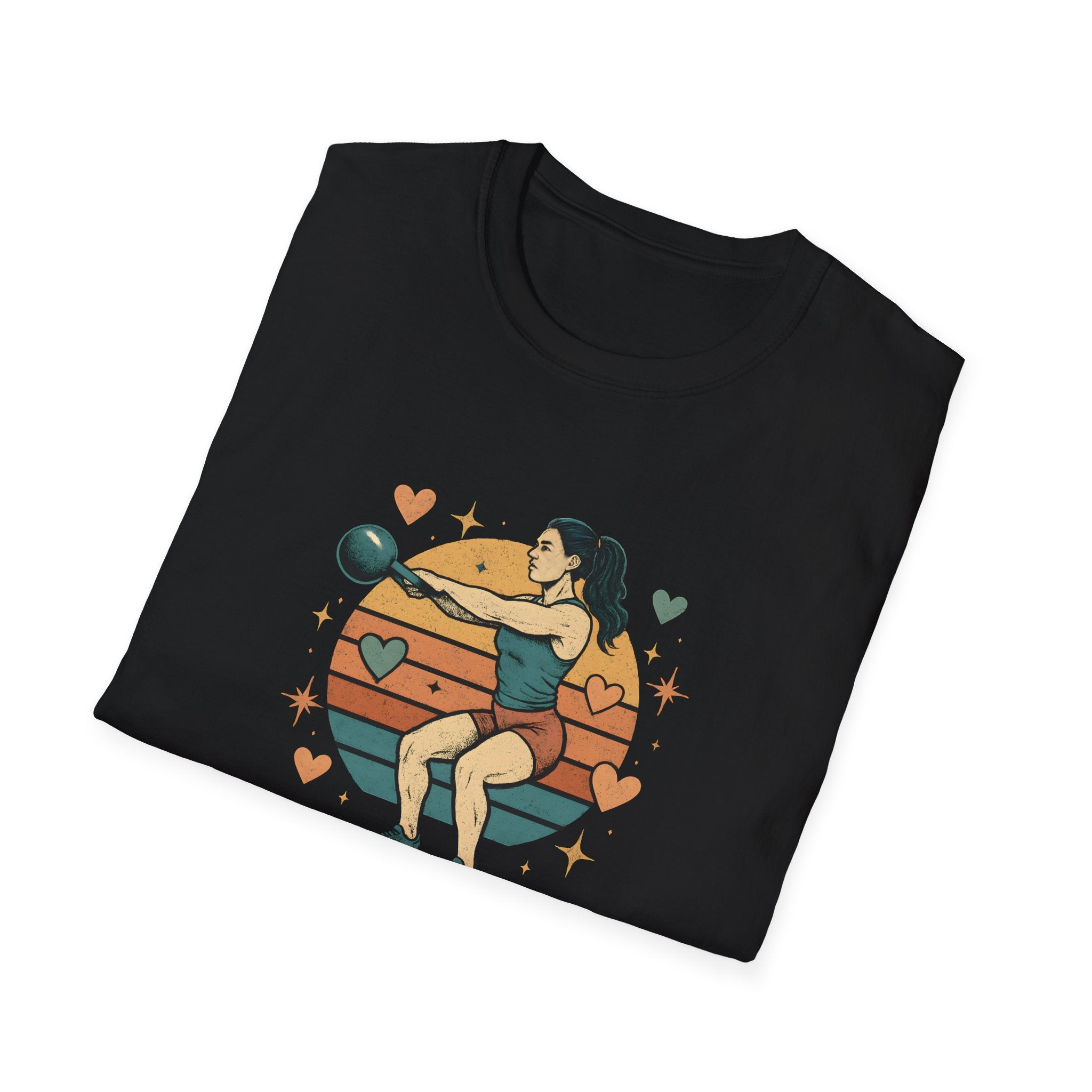 Kettlebell Workout Portrait T-Shirt