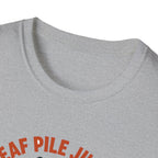 Leaf Pile Jump Fitness T-Shirt
