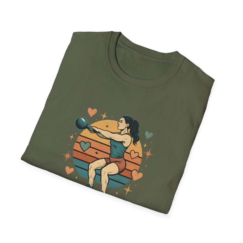 Kettlebell Workout Portrait T-Shirt