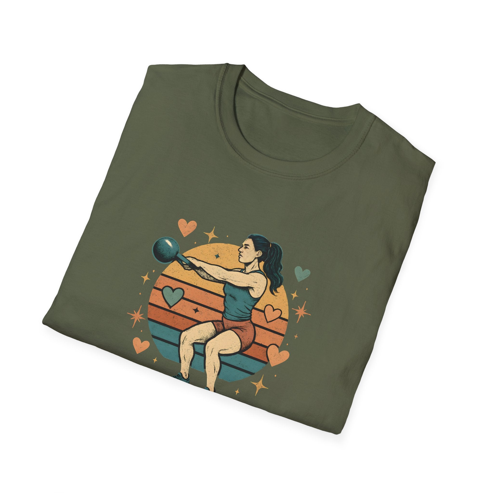 Kettlebell Workout Portrait T-Shirt