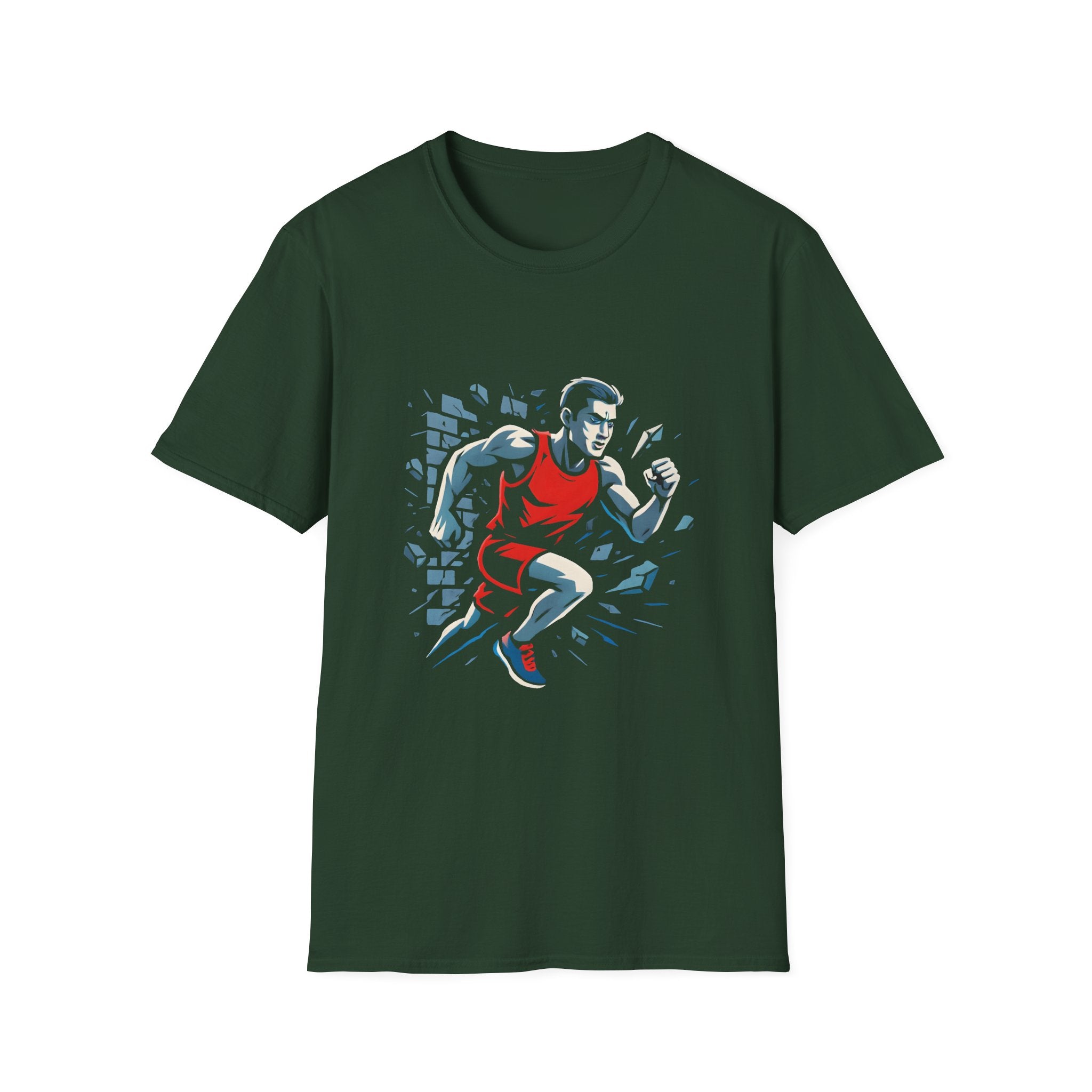Runner Breaks Through Wall T-Shirt
