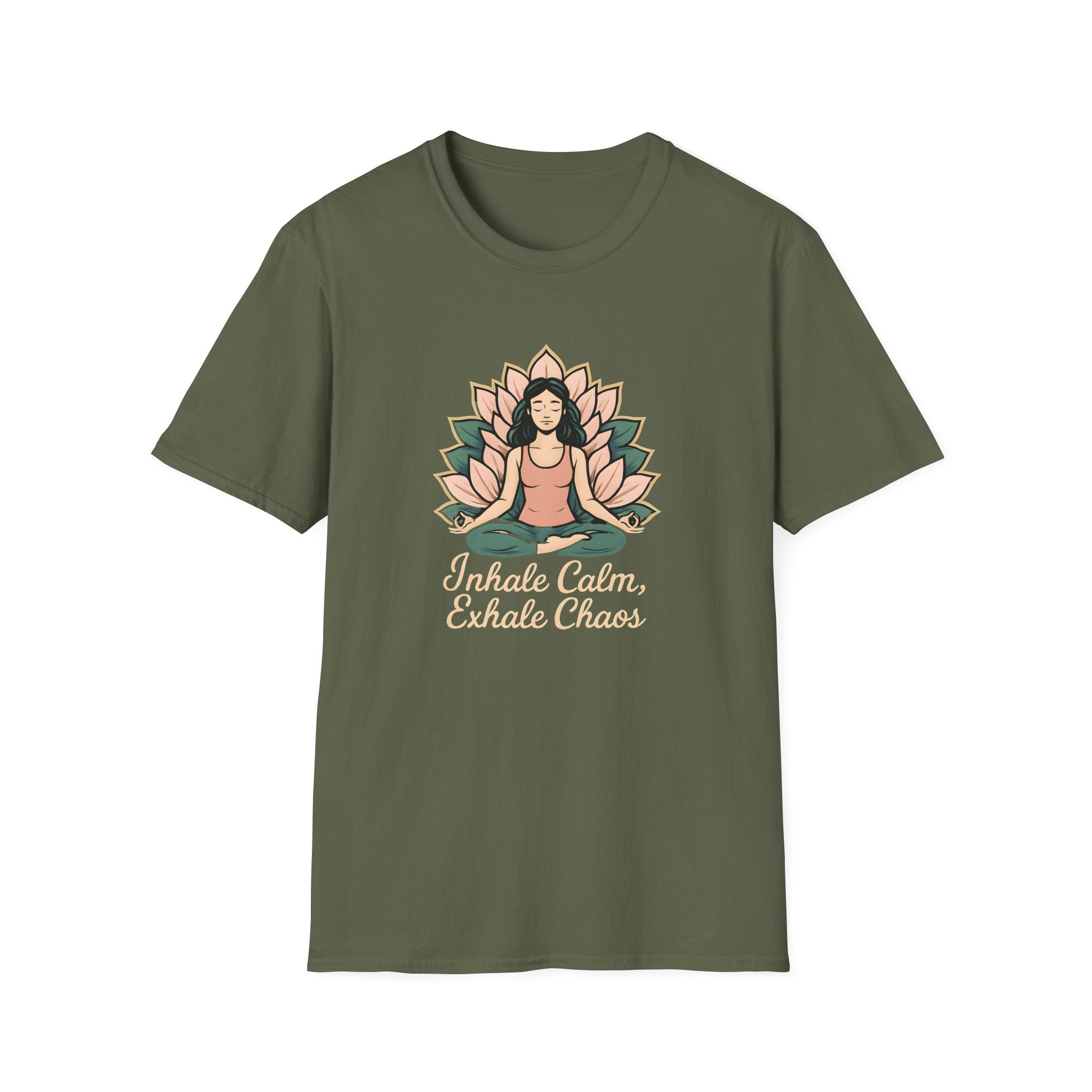 Meditating Woman with Lotus T-Shirt