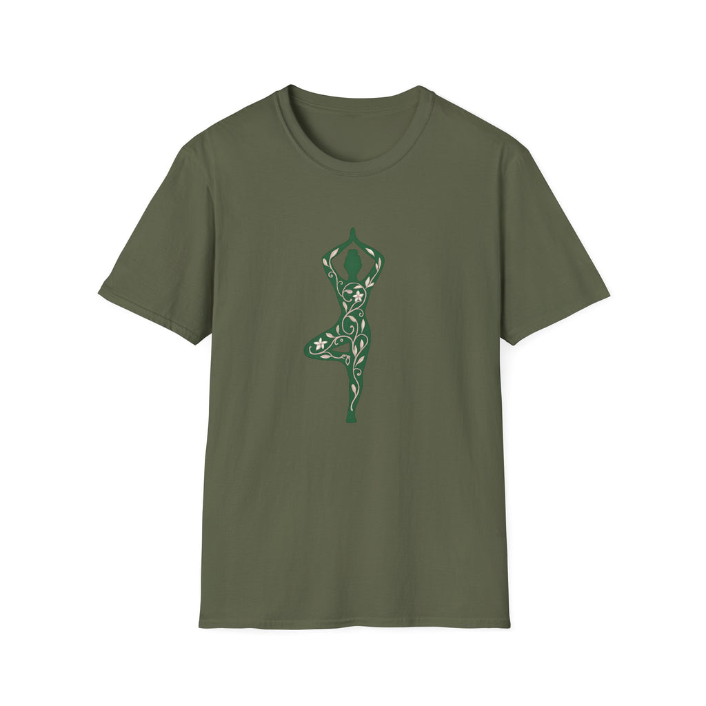 Floral yoga silhouette T-Shirt