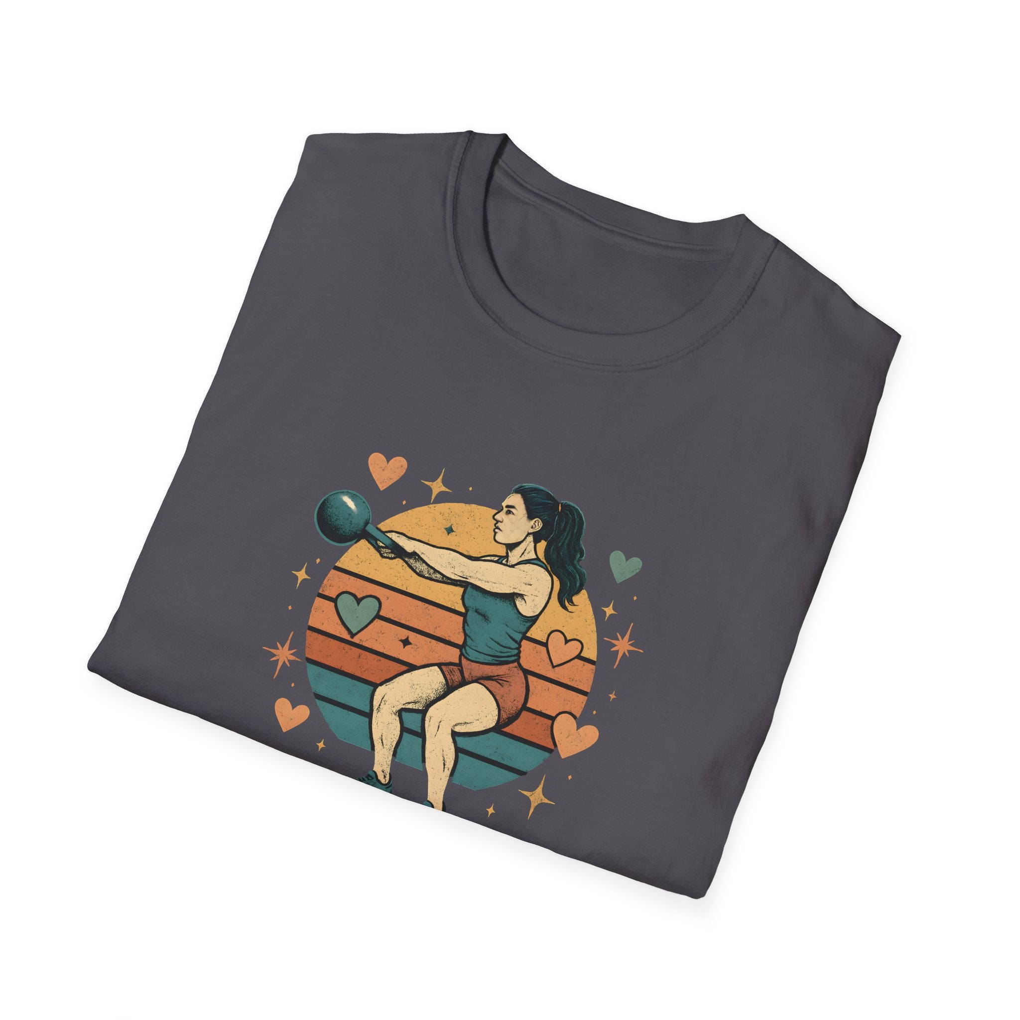 Kettlebell Workout Portrait T-Shirt